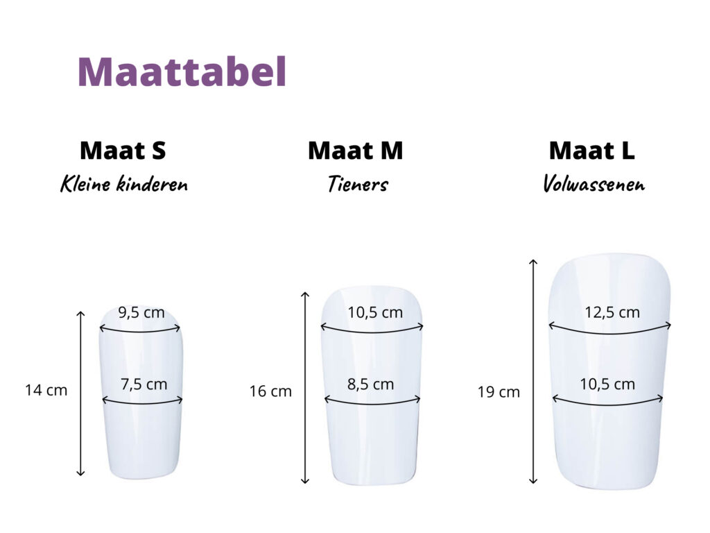 Maattabel - Scheenbeschermers